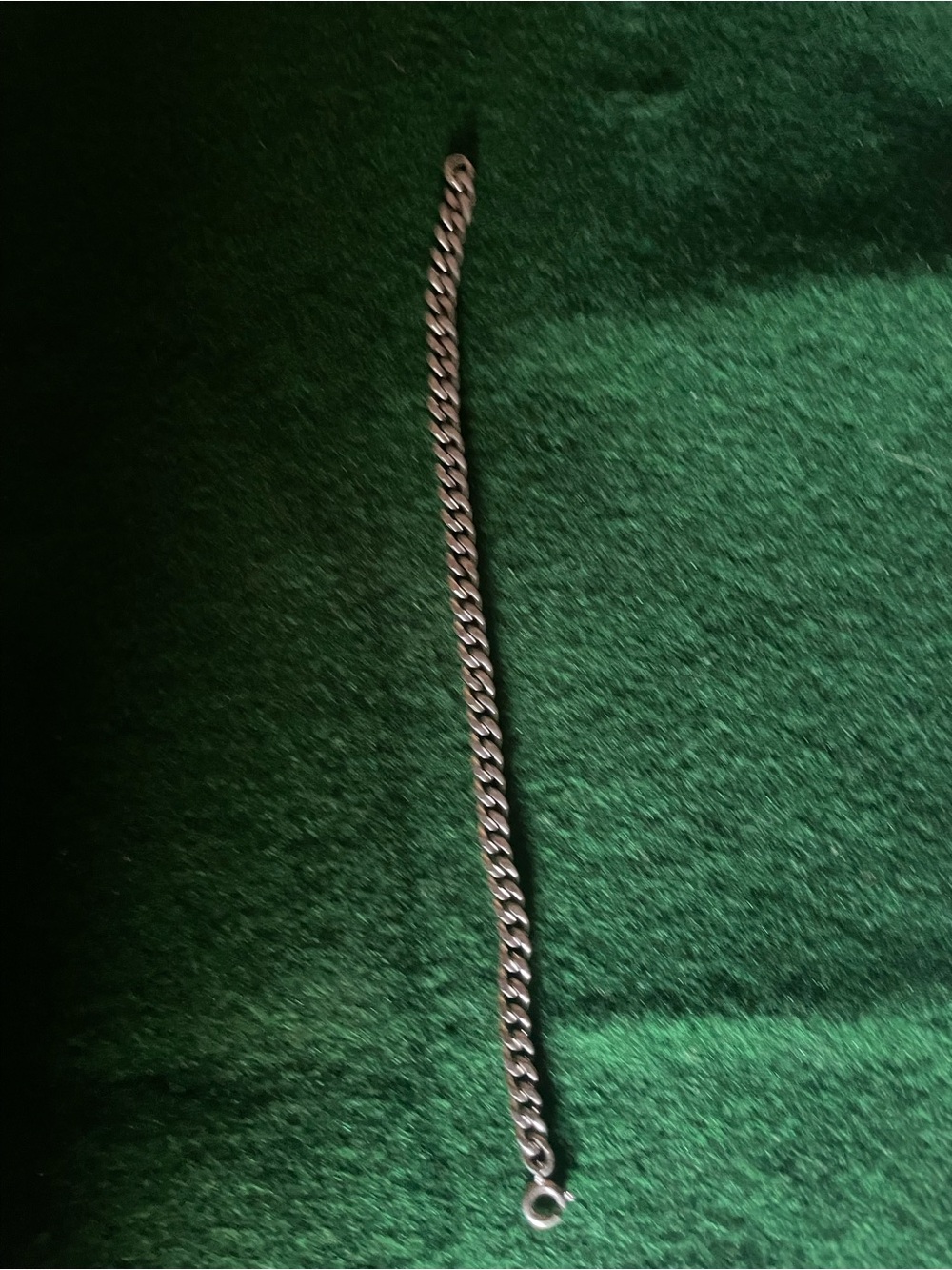 Men's Silver Curb Chain Bracelet - Polished Link Style